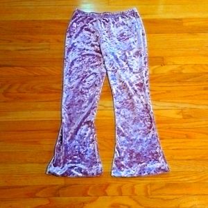 Shiny soft pink pants